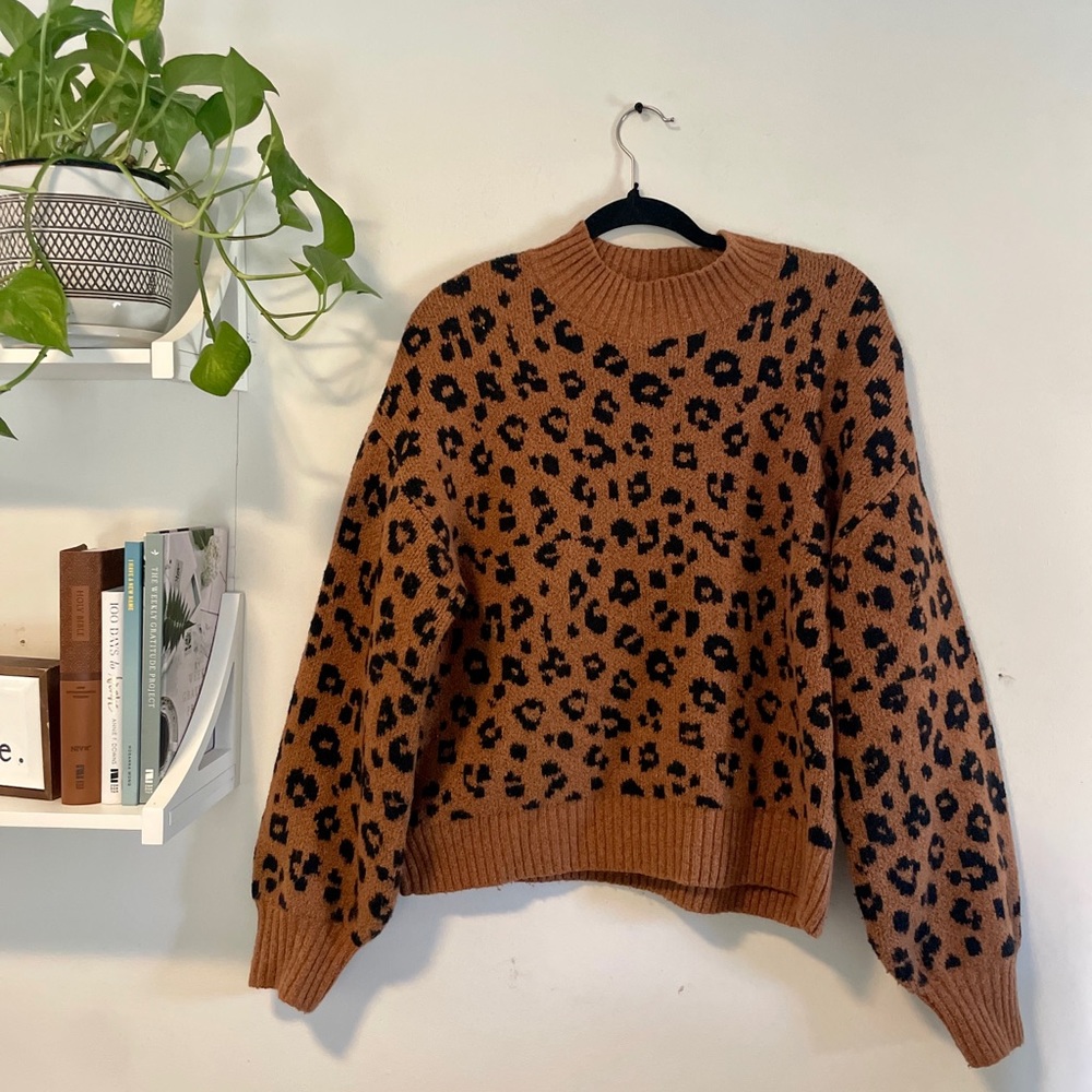 Old Navy Leopard Print Sweater